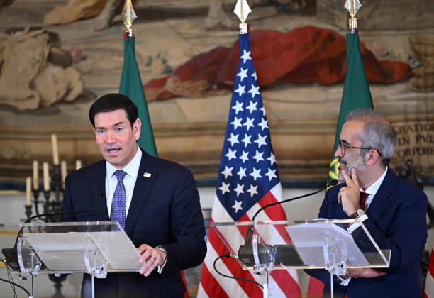 Marco Rubio - Paulo Rangel joint press conference in Lisbon LISBON, PORTUGAL - OCTOBER 8: US Secretary of State Marco Rubio (L) and Portugal s Foreign Minister Paulo Rangel give a joint press conference at the Necessidades Palace, the Portuguese foreign ministry, in Lisbon on October 8, 2026. Zed Jameson Anadolu Lisbon Portugal. Editorial use only. Please get in touch for any other usage.  Copyright: x2026xAnadoluxZedxJamesonx