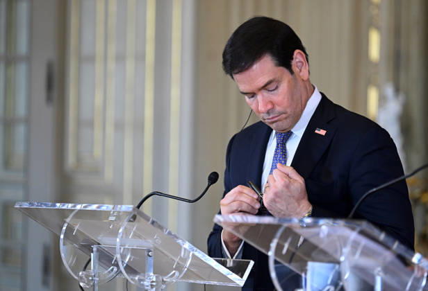 Marco Rubio - Paulo Rangel joint press conference in Lisbon LISBON, PORTUGAL - OCTOBER 8: US Secretary of State Marco Rubio and Portugal s Foreign Minister Paulo Rangel (not seen) give a joint press conference at the Necessidades Palace, the Portuguese foreign ministry, in Lisbon on October 8, 2026. Zed Jameson Anadolu Lisbon Portugal. Editorial use only. Please get in touch for any other usage.  Copyright: x2026xAnadoluxZedxJamesonx