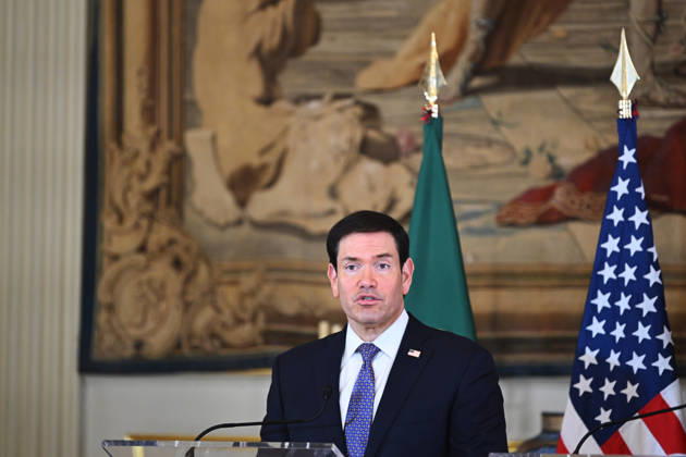 Marco Rubio - Paulo Rangel joint press conference in Lisbon LISBON, PORTUGAL - OCTOBER 8: US Secretary of State Marco Rubio and Portugal s Foreign Minister Paulo Rangel (not seen) give a joint press conference at the Necessidades Palace, the Portuguese foreign ministry, in Lisbon on October 8, 2026. Zed Jameson Anadolu Lisbon Portugal. Editorial use only. Please get in touch for any other usage.  Copyright: x2026xAnadoluxZedxJamesonx