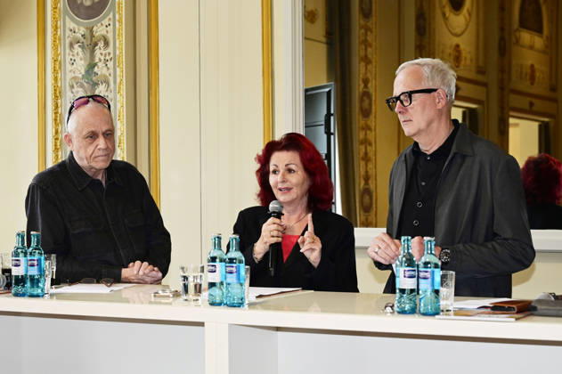 Stefan Hippler, Viola Klein und Joachim Klement beim Pressegespräch und Präsentation des 16. HOPE-Award zur 18. Hope Gala 2026 im Schauspielhaus Dresden. Dresden, 08.10.2026