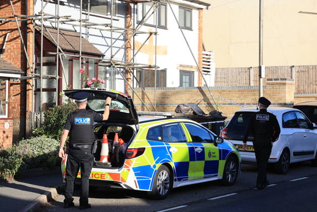 October 8, 2026, Borough Green, Kent, UK: Borough Green, UK. Emergency services at the scene in Borough Green, Kent, where three people have been injured in a stabbing. A police manhunt for the attacker is currently under way. Borough Green UK  - ZUMAl94_ 20261008_zaf_l94_010 Copyright: xMarcinxNowakx
