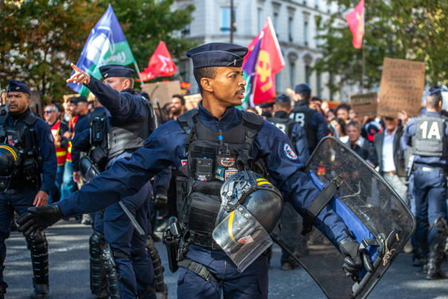 Student Protest - Paris Hundreds of high school students occupy Place de la Bastille in Paris, France on October 8, 2026, following the success of the October 6 protest, calling to continue and amplify the movement. Photo by ABACAPRESS.COM Paris France  Copyright: xPrezatxDenis ABACAx