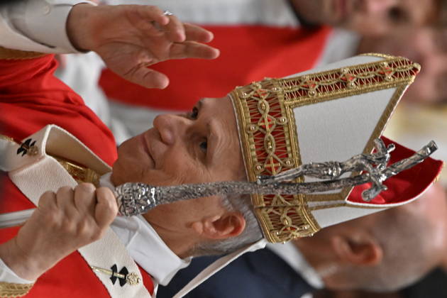 RECORD DATE NOT STATED MESSA_PAPA_2026 Italy, Rome, Vatican, 2026 10 8 Pope Leo XIV celebrates Holy Mass for the academic year at the Pontifical Universities in St Peter s Basilica in the Vatican . EDITORIAL USE ONLY - NO BOOKS Copyright: xAlessiaxGiuliani Catholicpressphotox