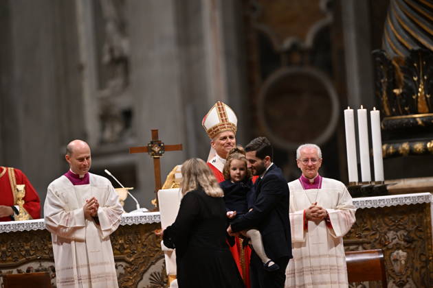 RECORD DATE NOT STATED MESSA_PAPA_2026 Italy, Rome, Vatican, 2026 10 8 Pope Leo XIV celebrates Holy Mass for the academic year at the Pontifical Universities in St Peter s Basilica in the Vatican . EDITORIAL USE ONLY - NO BOOKS Copyright: xAlessiaxGiuliani Catholicpressphotox