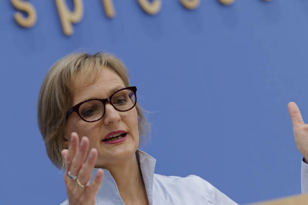 Grüne stellen Plan für Deutschland vor 2026-10-08 Deutschland, Berlin Bundespressekonferenz zur Vorstellung des Leitantrages Unser Plan für Deutschland der Grünen-Bundestagsfraktion. Im BildFranziska Brantner, Bundesvorsitzende Bündnis 90 Die Grünen.