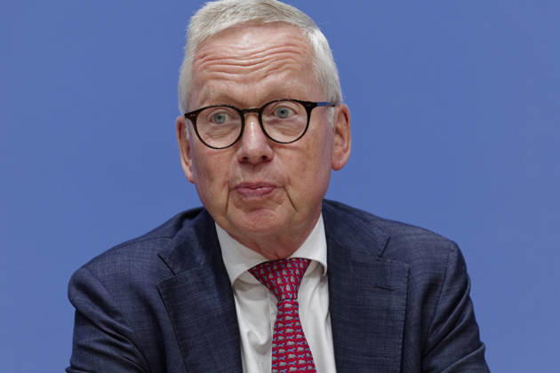 Normenkontrollrat zum Bürokratieabbau 2026-10-08 Deutschland, Berlin Bundespressekonferenz: Jahresbericht des Nationalen Normenkontrollrats (NKR) zum Bürokratieabbau. Im Bild Lutz Goebel, Vorsitzender des Nationalen Normenkontrollrats.