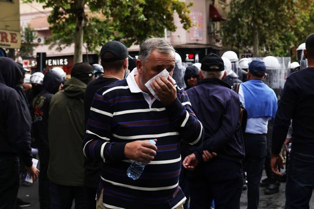 Tensions at Albanian Parliament over territorial reform TIRANA, ALBANIA OCTOBER 8, 2026: Citizens, local activists and supporters of the opposition gather outside the Albanian Parliament as lawmakers debate and vote on proposed changes to the country™s administrative-territorial division. The reform proposes reducing the number of municipalities from 61 to 46 through the merger of 15 existing municipalities, including DivjakÃ«, Polican and Memaliaj. Residents and representatives of municipalities affected by the proposed changes joined the protest, calling for their municipalities to be preserved. Protesters displayed banners and slogans opposing the proposed mergers. Tensions escalated between protesters and police, with reports of Copyright: x xVlasovxSulajx xJNAxPressx