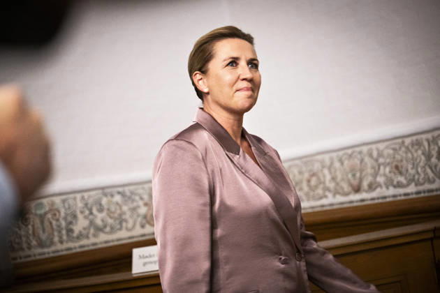 Denmark Opening Debate Denmarks Prime Minister Mette Frederiksen answers questions after the opening debate of the Danish Parliament, Folketinget, at Christiansborg Castle in Copenhagen, Thursday, October 8, 2026. (Photo: Nils Meilvang Scanpix 2026) , Copenhagen Denmark Copyright: NILSxMEILVANG NilsxMeilvangx spdk20261008-192314-L