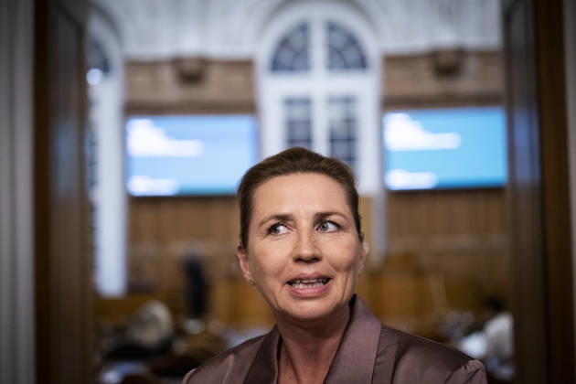 Denmark Opening Debate Denmarks Prime Minister Mette Frederiksen answers questions after the opening debate of the Danish Parliament, Folketinget, at Christiansborg Castle in Copenhagen, Thursday, October 8, 2026. (Photo: Nils Meilvang Scanpix 2026) , Copenhagen Denmark Copyright: NILSxMEILVANG NilsxMeilvangx spdk20261008-191436-L