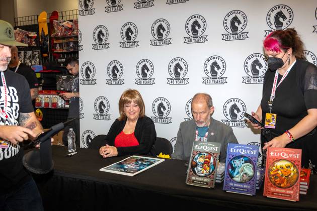 New York, NY- September 25: Wendy Pini & Richard Pini at New York City Comic Con Opening on October 8,2026 . Copyright: xAdMediax xMediaPunchx