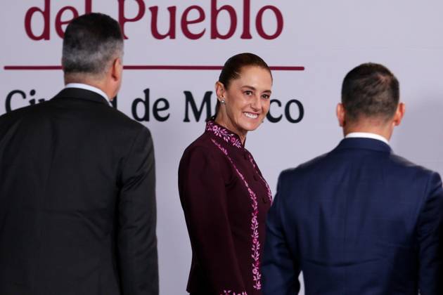 October 8, 2026: TO-45400- Ciudad de M& xe9;xico. 2026-10 -08. Claudia Sheinbaum Pardo, President of Mexico, during the daily morning press conference in the Treasury Room of the National Palace in Mexico City. Alejandro God& xcd;nez Clasos.com.mx  - ZUMAcs4_ 20261008_faa_cs4_009 Copyright: xAlejandroxGod& Xed;Nezx