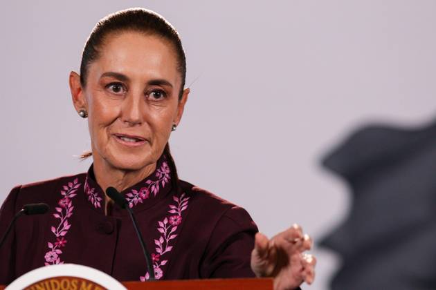 October 8, 2026: TO-45400- Ciudad de M& xe9;xico. 2026-10 -08. Claudia Sheinbaum Pardo, President of Mexico, during the daily morning press conference in the Treasury Room of the National Palace in Mexico City. Alejandro God& xcd;nez Clasos.com.mx  - ZUMAcs4_ 20261008_faa_cs4_041 Copyright: xAlejandroxGod& Xed;Nezx
