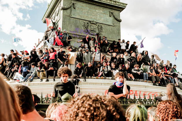 On Thursday, October 8, 2026, the Place de la Bastille in Paris was the focal point of a major high school student demonstration, part of a nationwide movement of anger affecting many schools. This Thursday, October 8, 2026, the Place de la Bastille in Paris was the focal point of a major high school student demonstration, part of a national movement of anger affecting many educational institutions 460318 2026 10 08 Paris France  Copyright: xLenain-VieiraxElisax xSTARFACEx STAR_460318_062