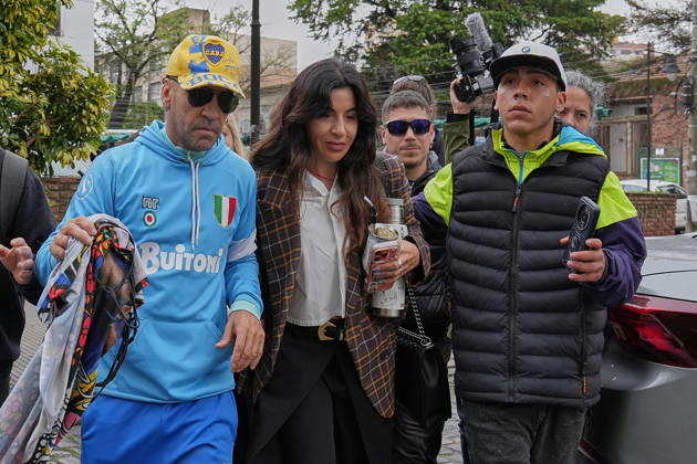 Closing arguments begin in the Maradona s death in Argentina SAN ISIDRO, ARGENTINA - OCTOBER 8: Maradona’s daughter Gianinna Maradona arrives at the courthouse as prosecutors and plaintiff attorneys present their closing arguments before Oral Criminal Court No. 7 in San Isidro, Argentina on October 8, 2026. The trial has entered its final stage, with the accusing parties seeking severe penalties against seven medical professionals charged with homicide with eventual intent over allegations of negligent and indifferent medical care that contributed to Maradona’s death. Luciano Gonzalez Anadolu San Isidro Argentina. Editorial use only. Please get in touch for any other usage. Copyright: x2026xAnadoluxLucianoxGonzalezx