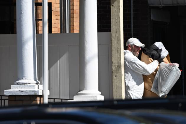October 8, 2026, Philadelphia, Pennsylvania, USA: FBI agents seize several pieces of evidence from the home of Eugene Horsch on West Chew Avenue in Philadelphia, Pennsylvania, United States, on October 8, 2026. Several evidence boxes and bags including items were removed from the home. Authorities are investigating the property after linking it to at least seven missing women. Eugene Horsch is the son of the late Raymond R.C. Horsch. Philadelphia USA - ZUMAs197 20261008_aaa_s197_088 Copyright: xKylexMazzax
