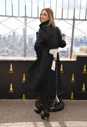 NEW YORK, NY- OCTOBER 8: Allegra Edwards at the Empire State Building to Celebrate the Premiere of CBS New Series, Eternally Yours on October 8, 2026 in New York City. Copyright: xmpi099 MediaPunchx