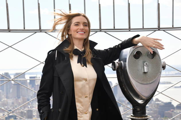 NEW YORK, NY- OCTOBER 8: Allegra Edwards at the Empire State Building to Celebrate the Premiere of CBS New Series, Eternally Yours on October 8, 2026 in New York City. Copyright: xmpi099 MediaPunchx
