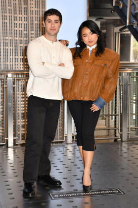 NEW YORK, NY- OCTOBER 8: Jaren Lewison and Helen J. Shen at the Empire State Building to Celebrate the Premiere of CBS New Series, Eternally Yours on October 8, 2026 in New York City. Copyright: xmpi099 MediaPunchx