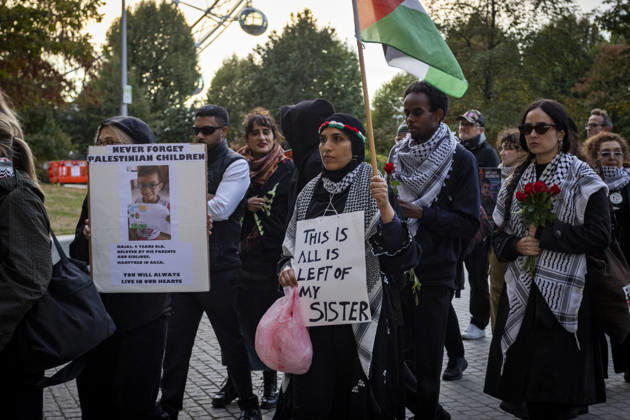Pro-Palestine Silent Funeral Procession Central London, October 8, 2026 A pro-Palestine silent funeral procession took place in Central London, with demonstrators walking in silence to remember Palestinians killed in the conflict in Gaza. Participants carried Palestinian flags and placards, while some held a coffin and others carried effigies wrapped in burial shrouds, symbolising those killed in the conflict., Credit:Zak Irfan Avalon Copyright: xZakxIrfanx xAvalonx 1141547337