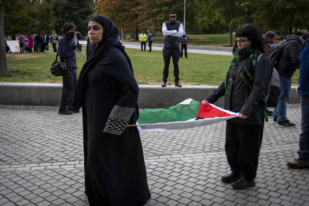 Pro-Palestine Silent Funeral Procession Central London, October 8, 2026 A pro-Palestine silent funeral procession took place in Central London, with demonstrators walking in silence to remember Palestinians killed in the conflict in Gaza. Participants carried Palestinian flags and placards, while some held a coffin and others carried effigies wrapped in burial shrouds, symbolising those killed in the conflict., Credit:Zak Irfan Avalon Copyright: xZakxIrfanx xAvalonx 1141549597
