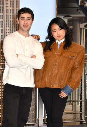 NEW YORK, NY- OCTOBER 8: Jaren Lewison and Helen J. Shen at the Empire State Building to Celebrate the Premiere of CBS New Series, Eternally Yours on October 8, 2026 in New York City. Credit: AdMedia New York City USA  - ZUMAa123 20261008_zaa_a123_084 Copyright: xJohnxFyckex