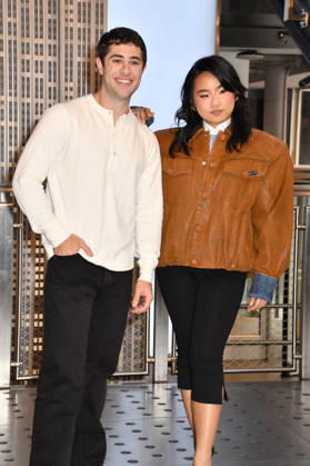 NEW YORK, NY- OCTOBER 8: Jaren Lewison and Helen J. Shen at the Empire State Building to Celebrate the Premiere of CBS New Series, Eternally Yours on October 8, 2026 in New York City. Credit: AdMedia New York City USA  - ZUMAa123 20261008_zaa_a123_092 Copyright: xJohnxFyckex