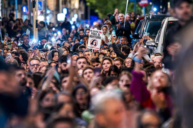 Thousands march in Madrid to honor Maricarmen Abascal after her death MADRID, SPAIN - OCTOBER 8: Thousands of people march through central Madrid to pay tribute to Maricarmen Abascal, an 87-year-old woman who died two weeks after being evicted from her home, where she had lived for more than 70 years in Madrid, Spain on October 8, 2026. Her eviction and subsequent death have sparked widespread protests across Spain, with demonstrators demanding stronger housing protections and action against the country s housing crisis. Diego Radames Anadolu Madrid Spain. Editorial use only. Please get in touch for any other usage.  Copyright: x2026xAnadoluxDiegoxRadamesx