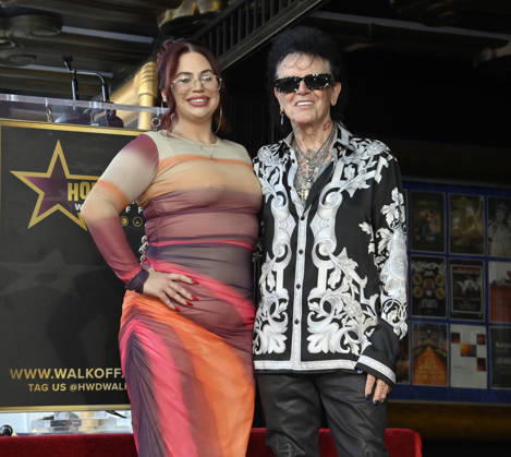 Russell Hitchcock of the rock duo Air Supply is joined by his daughter Lisa Foxx during an unveiling ceremony honoring the duo with the 2,859th star on the Hollywood Walk of Fame in Los Angeles on Thursday October 8, 2026.  LAP2026100824 JIMxRUYMEN