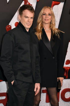 NEW YORK, NY - OCTOBER 8: Michael C. Hall and Uma Thurman at Dexter 20th Anniversary Celebration & Dexter: Resurrection Season 2 premiere at Chelsea Industrial on October 8, 2026 in New York City. Copyright: xmpi099 MediaPunchx
