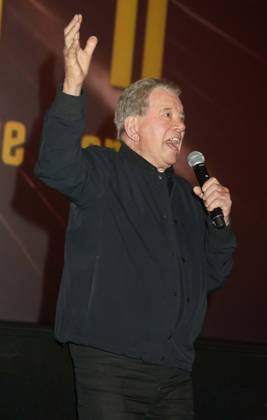 October 8, 2026, New York, New York, USA: Actor WILLIAM SHATNER seen during the introduction for the New York All Media Premiere Screening of The Sixty-Year Mission - How Star Trek Changed Television and the World held at Regal Times Square Theaters. New York USA  - ZUMAk03_ 20261008_zaf_k03_057 Copyright: xNancyxKaszermanx