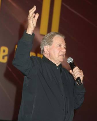 October 8, 2026, New York, New York, USA: Actor WILLIAM SHATNER seen during the introduction for the New York All Media Premiere Screening of The Sixty-Year Mission - How Star Trek Changed Television and the World held at Regal Times Square Theaters. New York USA  - ZUMAk03_ 20261008_zaf_k03_056 Copyright: xNancyxKaszermanx