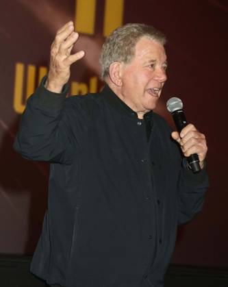 October 8, 2026, New York, New York, USA: Actor WILLIAM SHATNER seen during the introduction for the New York All Media Premiere Screening of The Sixty-Year Mission - How Star Trek Changed Television and the World held at Regal Times Square Theaters. New York USA  - ZUMAk03_ 20261008_zaf_k03_058 Copyright: xNancyxKaszermanx