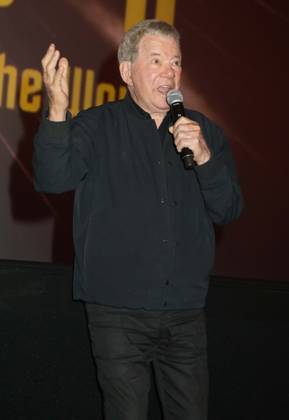 October 8, 2026, New York, New York, USA: Actor WILLIAM SHATNER seen during the introduction for the New York All Media Premiere Screening of The Sixty-Year Mission - How Star Trek Changed Television and the World held at Regal Times Square Theaters. New York USA  - ZUMAk03_ 20261008_zaf_k03_060 Copyright: xNancyxKaszermanx