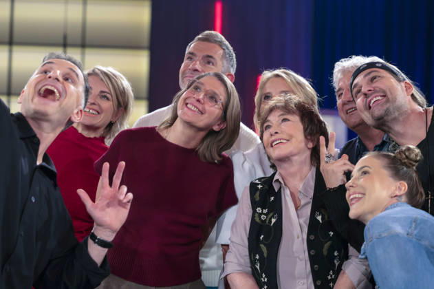 Özcan Cosar, Sabine Heinrich, Ronja Schnabel, Micky Beisenherz, Susan Link, Elfie Donnelly, Ronald Schnabel, David Garrett und LaFee bei der Aufzeichnung der WDR-Talkshow Kölner Treff im WDR Studio BS 3. Köln, 08.10.2026
