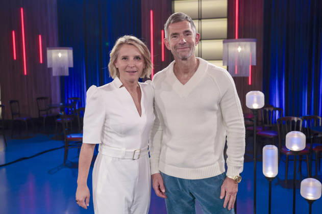 Susan Link und Micky Beisenherz bei der Aufzeichnung der WDR-Talkshow Kölner Treff im WDR Studio BS 3. Köln, 08.10.2026