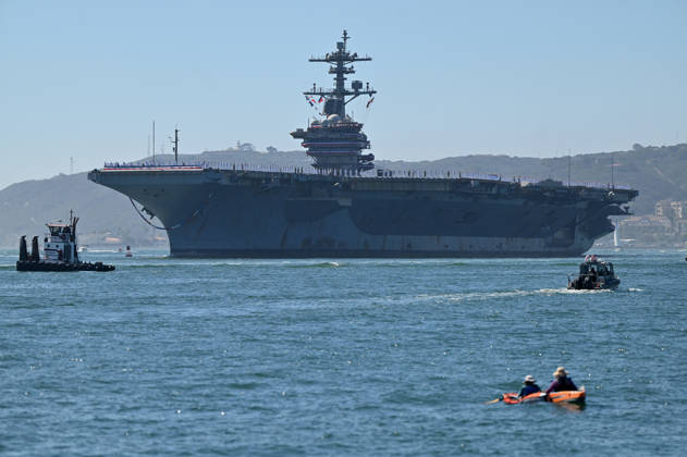 USS Abraham Lincoln returns to home port of San Diego after near-record deployment SAN DIEGO, UNITED STATES - OCTOBER 08: The USS Abraham Lincoln Nimitz-class aircraft carrier approaches its homeport at Naval Air Station North Island on return from its historic 10-month deployment on October 8, 2026 as seen from the Port of San Diego in San Diego, California, United States. The USS Abraham Lincoln (CVN 72) set a U.S. Navy record spending over 260 days consecutively at sea without a port call while playing a key role in Operation Epic Fury and regional maritime security operations in the Middle East. Carlos A. Moreno Anadolu San Diego United States. Editorial use only. Please get in touch for any other usage.  Copyright: x2026xAnadoluxCarlosxA.xMorenox