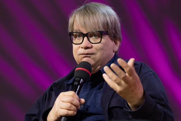 Buchmesse Frankfurt 2026 Sven Regener stellt auf der Literaturbühne von ARD, ZDF und 3sat sein neues Buch Frankie und Freddie vor., Frankfurt am Main Hessen Deutschland Messegelände