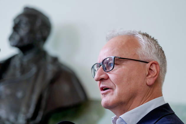 Nobels Fredspris 2026 Oslo 20261009. Direktor ved Nobelinstituttet, Kristian Berg Harpviken, for kunngjoringen av Nobels fredspris 2026 pa Nobelinstituttet. Foto: Javad Parsa NTB Oslo Norge 0SiNltkdHwQ EDITORIAL USE ONLY Ref:_BNC_POL0SiNltkdHwQ.jpg Copyright: xJavadxParsax xNTBx
