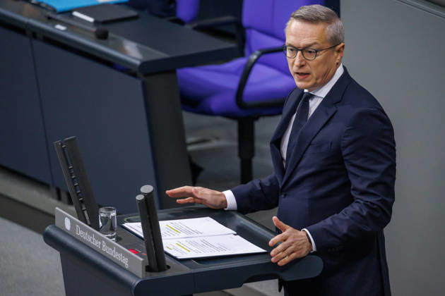 Bundestag Karsten Wildberger (CDU), Bundesminister fuer Digitales und Staatsmodernisierung, im Deutschen Bundestag am 09.10.26 in Berlin. Berlin Berlin Deutschland Bundestag