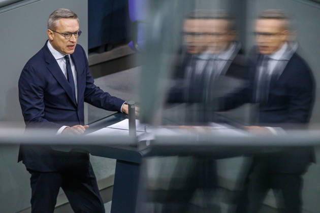 Bundestag Karsten Wildberger (CDU), Bundesminister fuer Digitales und Staatsmodernisierung, im Deutschen Bundestag am 09.10.26 in Berlin. Berlin Berlin Deutschland Bundestag