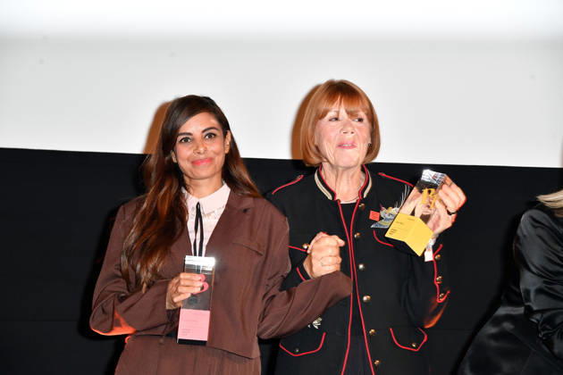 Collien Fernandes und Gisele Pelicot bei der Verleihung der Brigitte Award 2026 im Kino International in Berlin am 08.10.2026