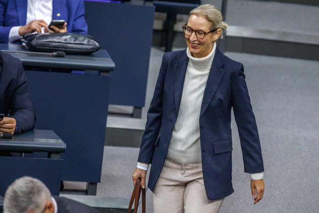 Bundestag Alice Weidel (AfD) im Deutschen Bundestag am 09.10.26 in Berlin. Berlin Berlin Deutschland Bundestag