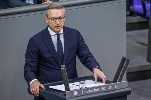 Bundestag Karsten Wildberger (CDU), Bundesminister fuer Digitales und Staatsmodernisierung, im Deutschen Bundestag am 09.10.26 in Berlin. Berlin Berlin Deutschland Bundestag