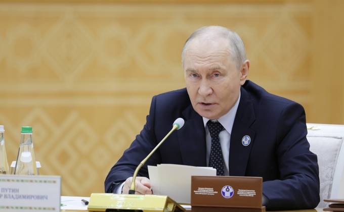 RECORD DATE NOT STATED 09.10.2026. - Russia s President Vladimir Putin attends a meeting of the CIS Council of Heads of State in Turkmenbashi. KremlinxPool