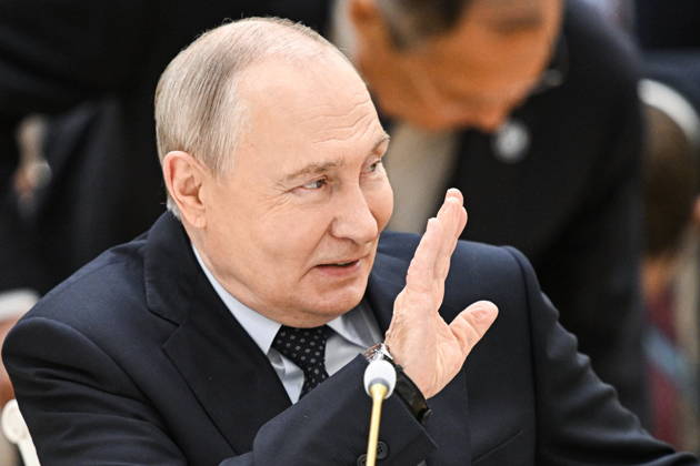 TURKMENISTAN, BALKAN PROVINCE - OCTOBER 9, 2026: Russia s President Vladimir Putin attends a narrow-format meeting of the CIS Council of Heads of State in Turkmenbashi Turkmenistan  - ZUMAt113 20261009_zaa_t113_094 Copyright: xSergeixBobylevx