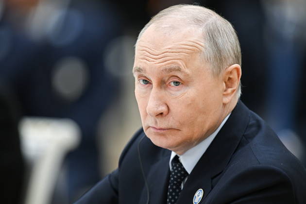 TURKMENISTAN, BALKAN PROVINCE - OCTOBER 9, 2026: Russia s President Vladimir Putin attends a narrow-format meeting of the CIS Council of Heads of State in Turkmenbashi Turkmenistan  - ZUMAt113 20261009_zaa_t113_112 Copyright: xSergeixBobylevx