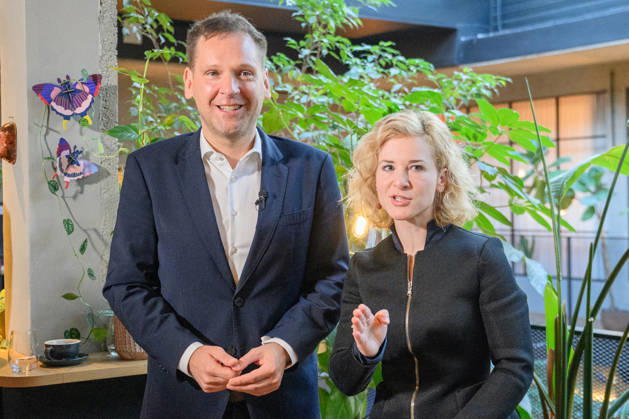 photonews.at - Wien, 09.10.2026. Pressegespräch mit den neuen geschäftsführenden SPÖ-Parteivorsitzenden. PHOTO: geschäftsführender Vorsitzender der SPÖ Philip Kucher und geschäftsführende Vorsitzende der SPÖ Eva-Maria Holzleitner Press briefing with the new interim SPÖ party leaders. Innenpolitik,Innenpolitik, SPÖ, Sozialdemokratie PG mit den geschäftsführenden SPÖ-Parteivorsitzenden