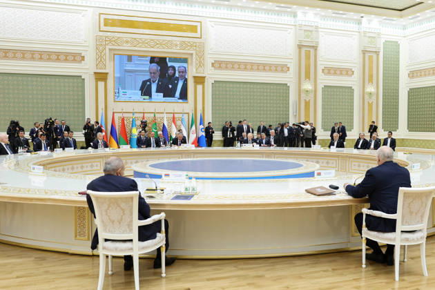 Commonwealth of Independent States Summit in Turkmenistan TURKMENBASHI, TURKMENISTAN - OCTOBER 09: (----EDITORIAL USE ONLY - MANDATORY CREDIT - IRANIAN PRESIDENCY HANDOUT - NO MARKETING NO ADVERTISING CAMPAIGNS - DISTRIBUTED AS A SERVICE TO CLIENTS----) Leaders attend the Commonwealth of Independent States Summit (CIS) in Turkmenbashi, Turkmenistan on October 09, 2026. Iranian Presidency Handout Anadolu Turkmenbashi Turkmenistan. Editorial use only. Please get in touch for any other usage.  Copyright: x2026xAnadoluxIranianxPresidencyx xHandoutx