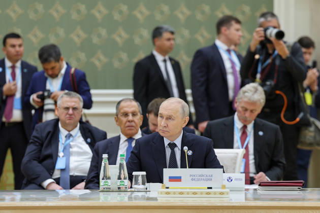 Commonwealth of Independent States Summit in Turkmenistan TURKMENBASHI, TURKMENISTAN - OCTOBER 09: (----EDITORIAL USE ONLY - MANDATORY CREDIT - IRANIAN PRESIDENCY HANDOUT - NO MARKETING NO ADVERTISING CAMPAIGNS - DISTRIBUTED AS A SERVICE TO CLIENTS----) Russian President Vladimir Putin attends the Commonwealth of Independent States Summit (CIS) in Turkmenbashi, Turkmenistan on October 09, 2026. Iranian Presidency Handout Anadolu Turkmenbashi Turkmenistan. Editorial use only. Please get in touch for any other usage.  Copyright: x2026xAnadoluxIranianxPresidencyx xHandoutx