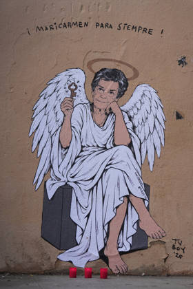 Maricarmen Forever, the new work by street artist TVBoy in Barcelona The work Maricarmen Forever by street artist TVBoy, as of October 9, 2026, in Barcelona, Catalonia, Spain. Street artist TVBoy has depicted Maricarmen with angel wings and a key in her hand, paying tribute to the elderly woman who was evicted from her apartment a few weeks ago following her death, with the phrase Maricarmen Forever OCTOBER 9, 2026 Barcelona Catalonia Barcelona Catalonia Spain  Copyright: xDavidxZorrakinox 7831535